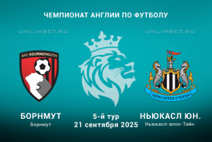 Борнмут &mdash; Ньюкасл Юнайтед прогноз на АПЛ 21.09.2025 5 тур