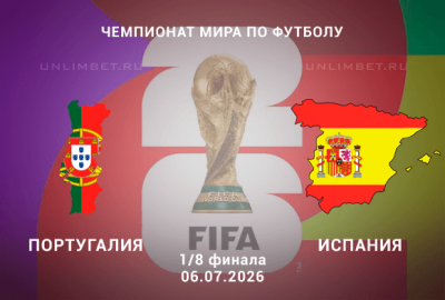 Португалия &ndash; Испания прогноз 06.07.2026 | ЧМ-2026 1/8 финала