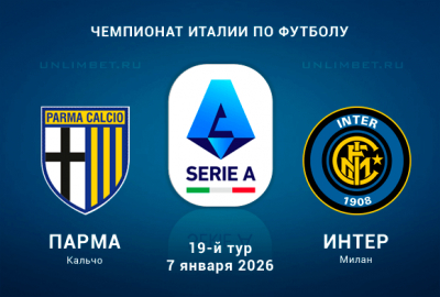 Прогноз на матч Серии A Парма vs Интер 7 января: ставка на тотал