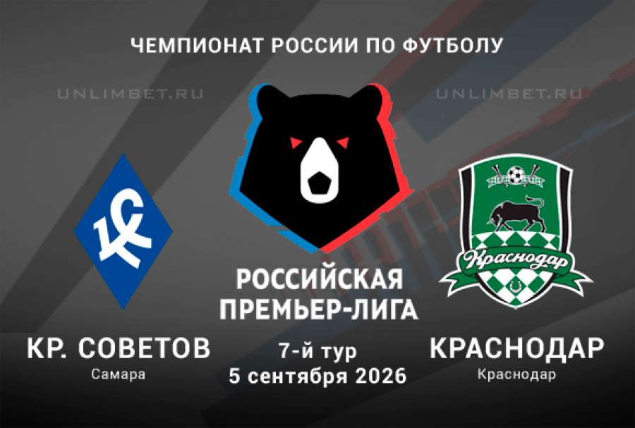 Крылья Советов &ndash; Краснодар прогноз 05.09.2026 7 тур РПЛ 2026/2027