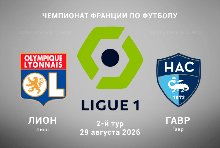 Лига 1, 2-й тур: прогноз на матч Лион &ndash; Гавр 29 августа 2026 г.
