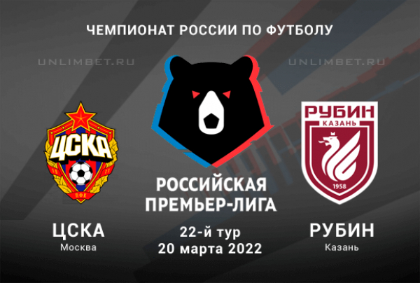 ЦСКА &ndash; Рубин прогноз на 20.03.2022 РПЛ