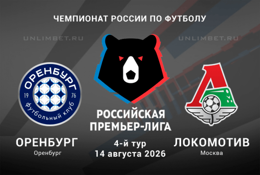 Оренбург &ndash; Локомотив 14.08.2026: разбор линии и выбор ставки