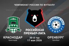 Краснодар – Оренбург: прогноз и ставки на 17 мая